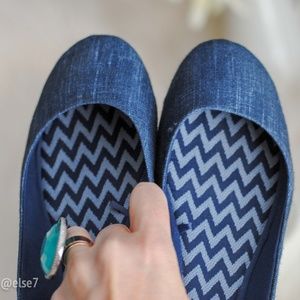 Chambray Flats / Chevron lining